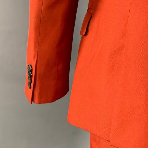 ACNE STUDIOS Size 34 Brick Polyester Cotton Twill Notch Lapel Wide Leg Suit - Picture 5 of 10